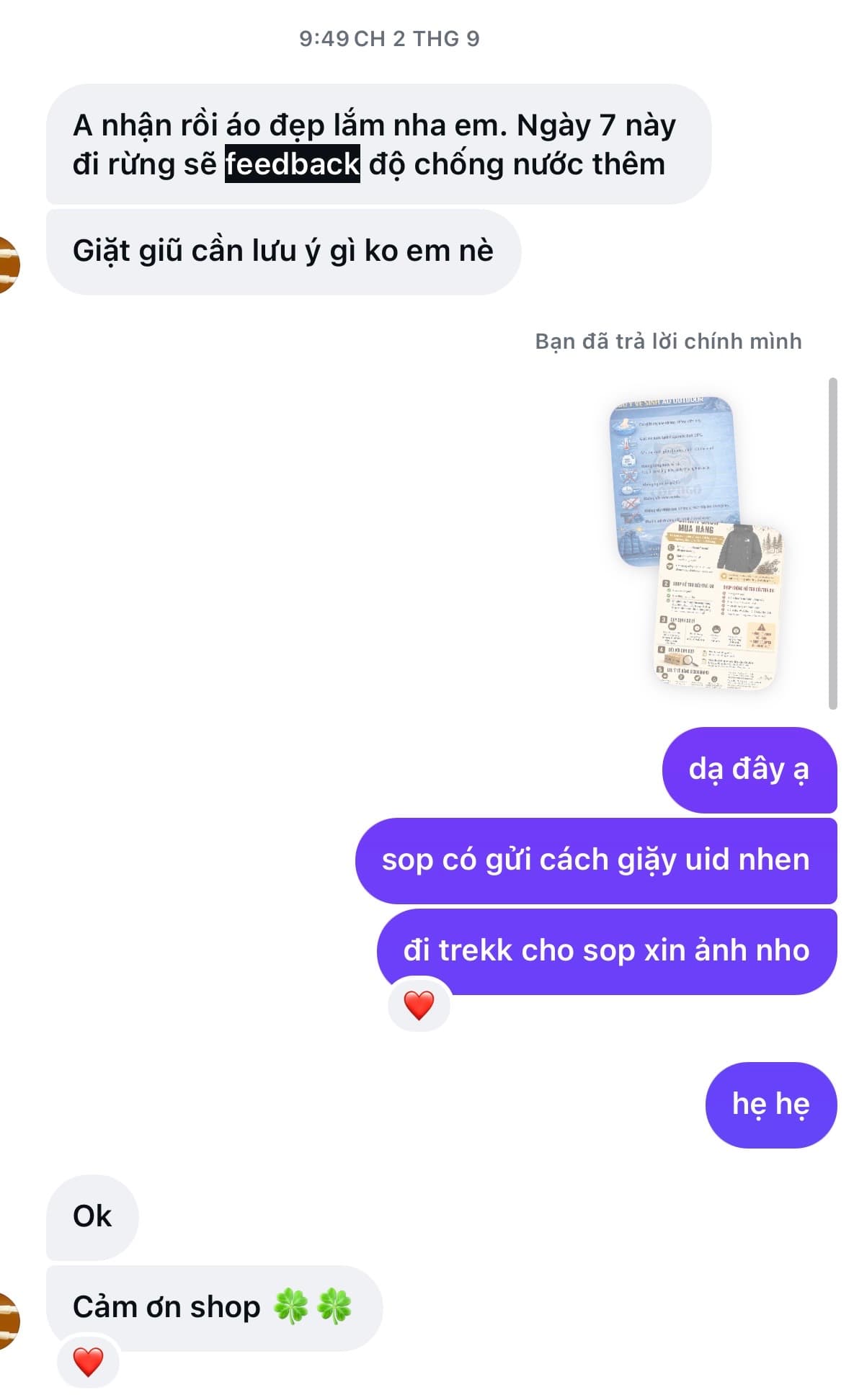 Feedback của khách